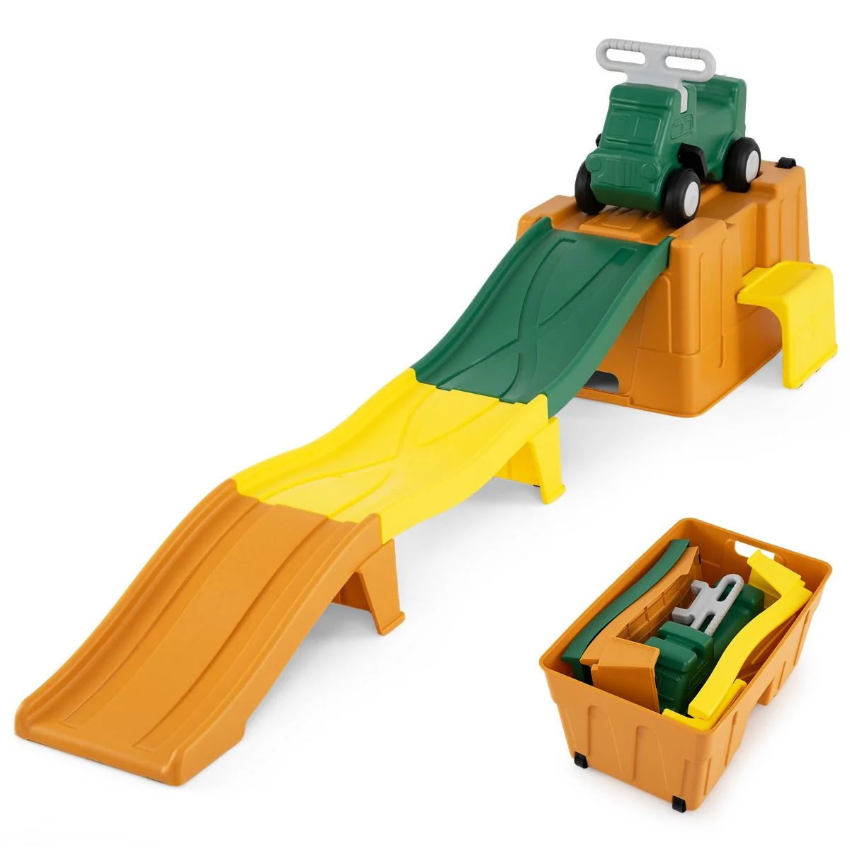 Kids Ride on Toy with Storage Box and Downhill Race Tracks for Kids Aged 3+ Years Old - Image 10