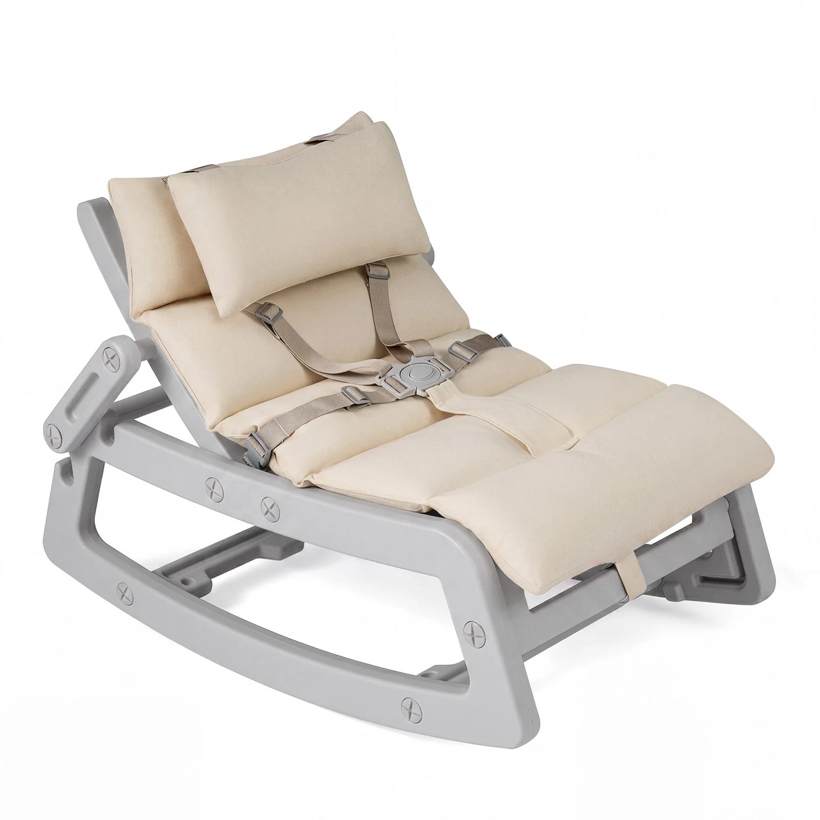 Kids Rocking Chair with Adjustable Backrest & Washable Cushion for 6+ Months - Image 11