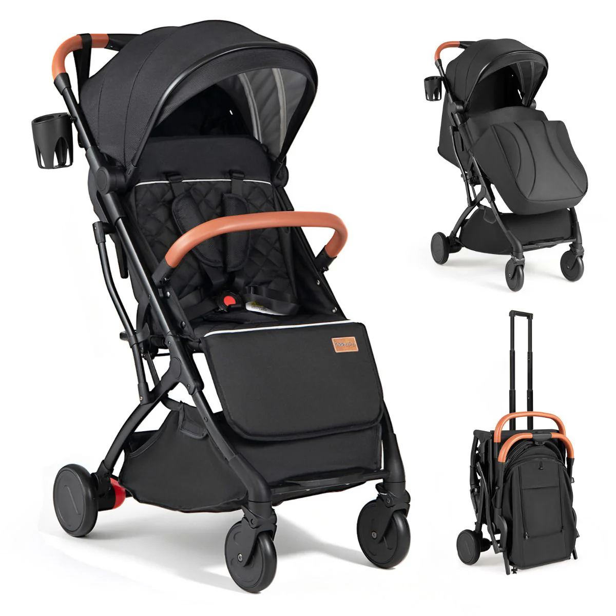 Lightweight Baby Stroller with Adjustable Backrest and Footmuff - Image 11