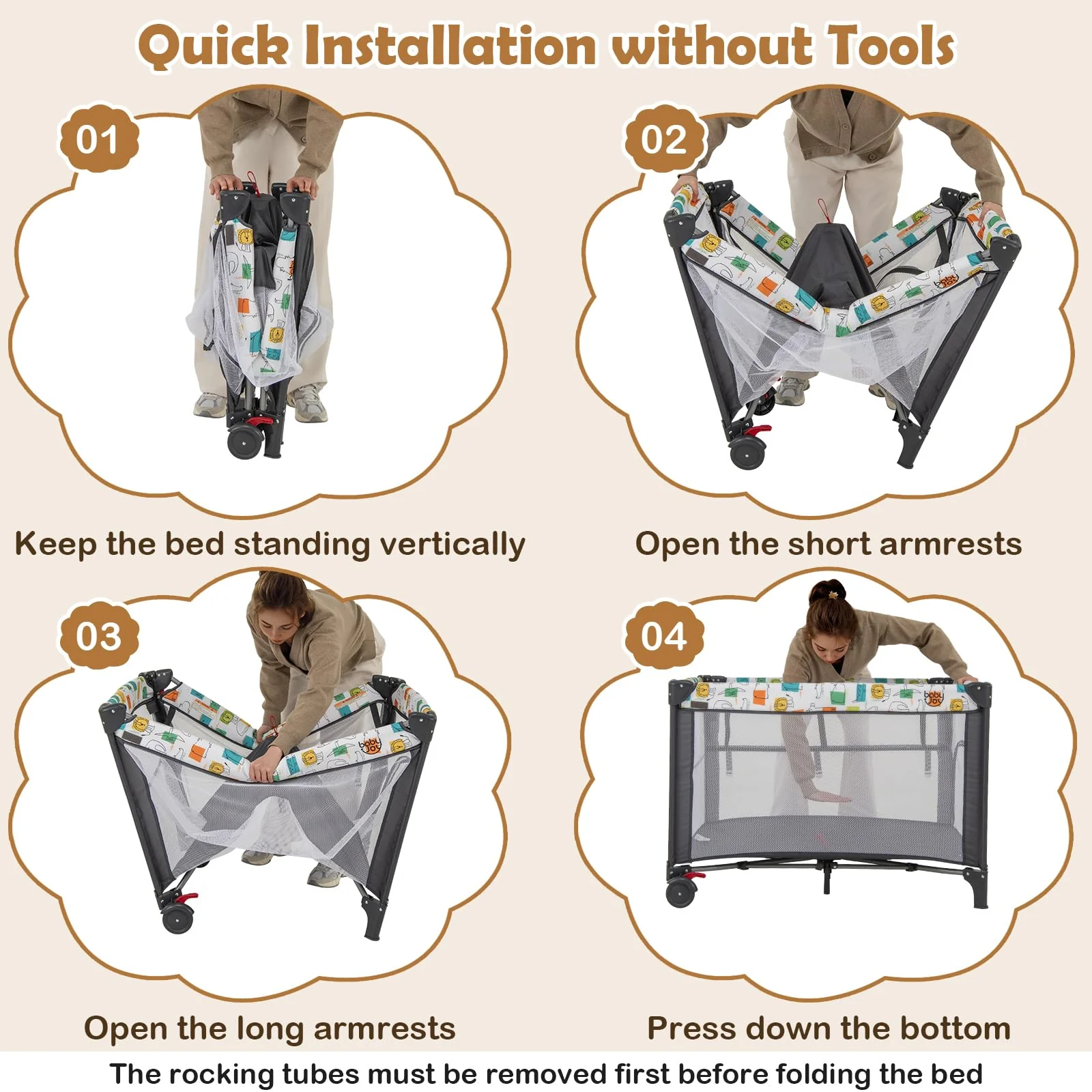 Multifunctional Baby Bassinet Bedside Sleeper, Baby Portacot - Image 5