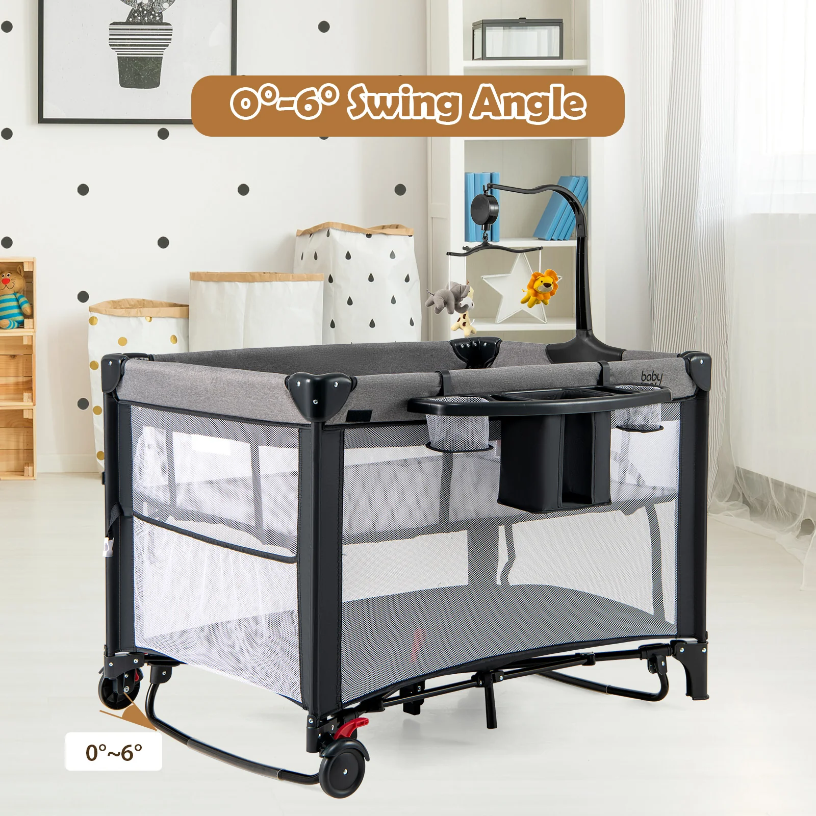 Multifunctional Baby Bassinet Bedside Sleeper, Baby Portacot - Image 6
