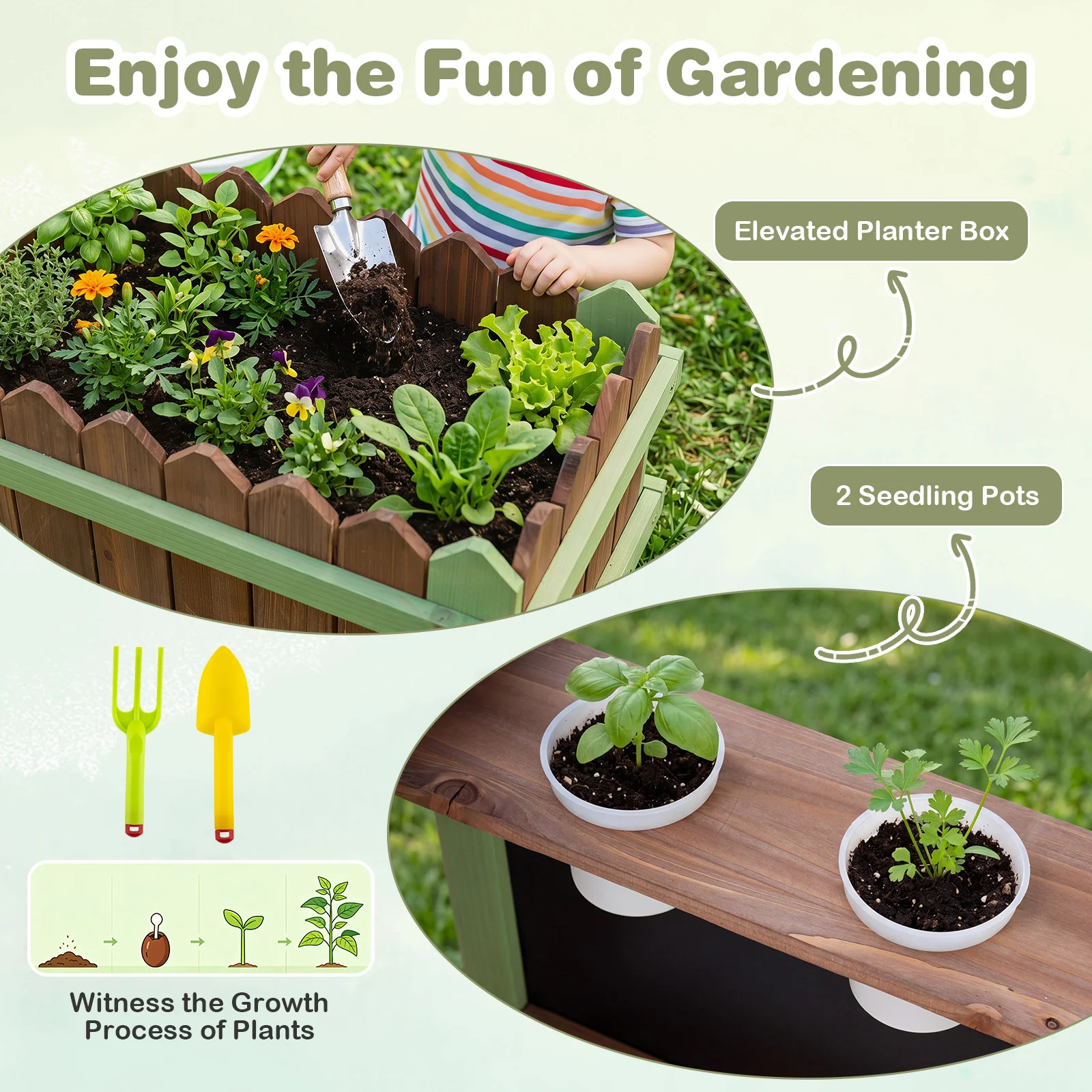 Outdoor Mud Farm Playset for Kids, Fir Wood Barnyard Pretend Toy - Image 5