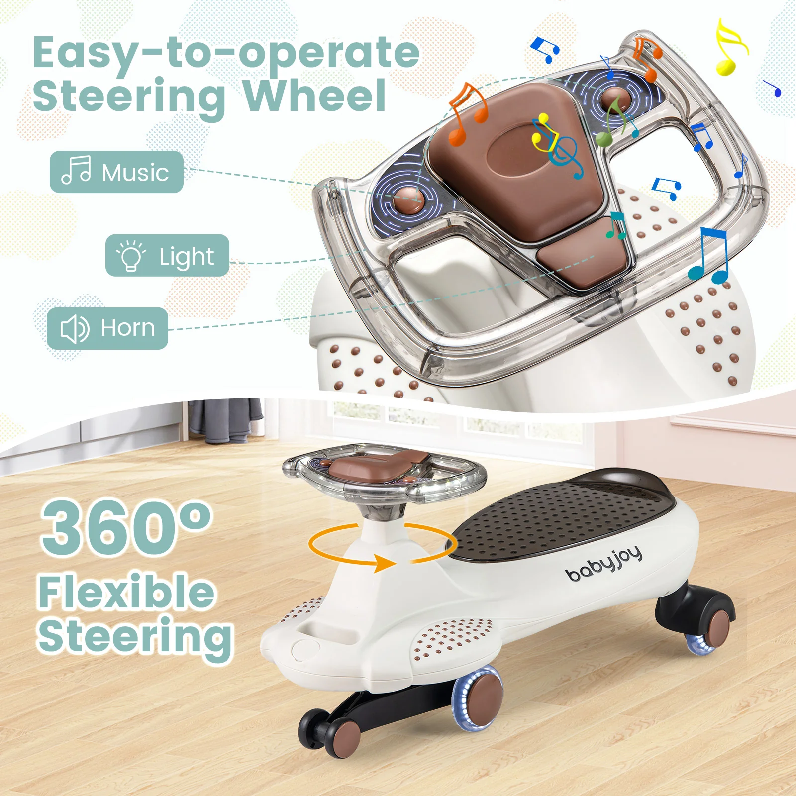 Ride on Car with Under-Seat Storage for Boys & Girls 3+ Years Old - Image 4