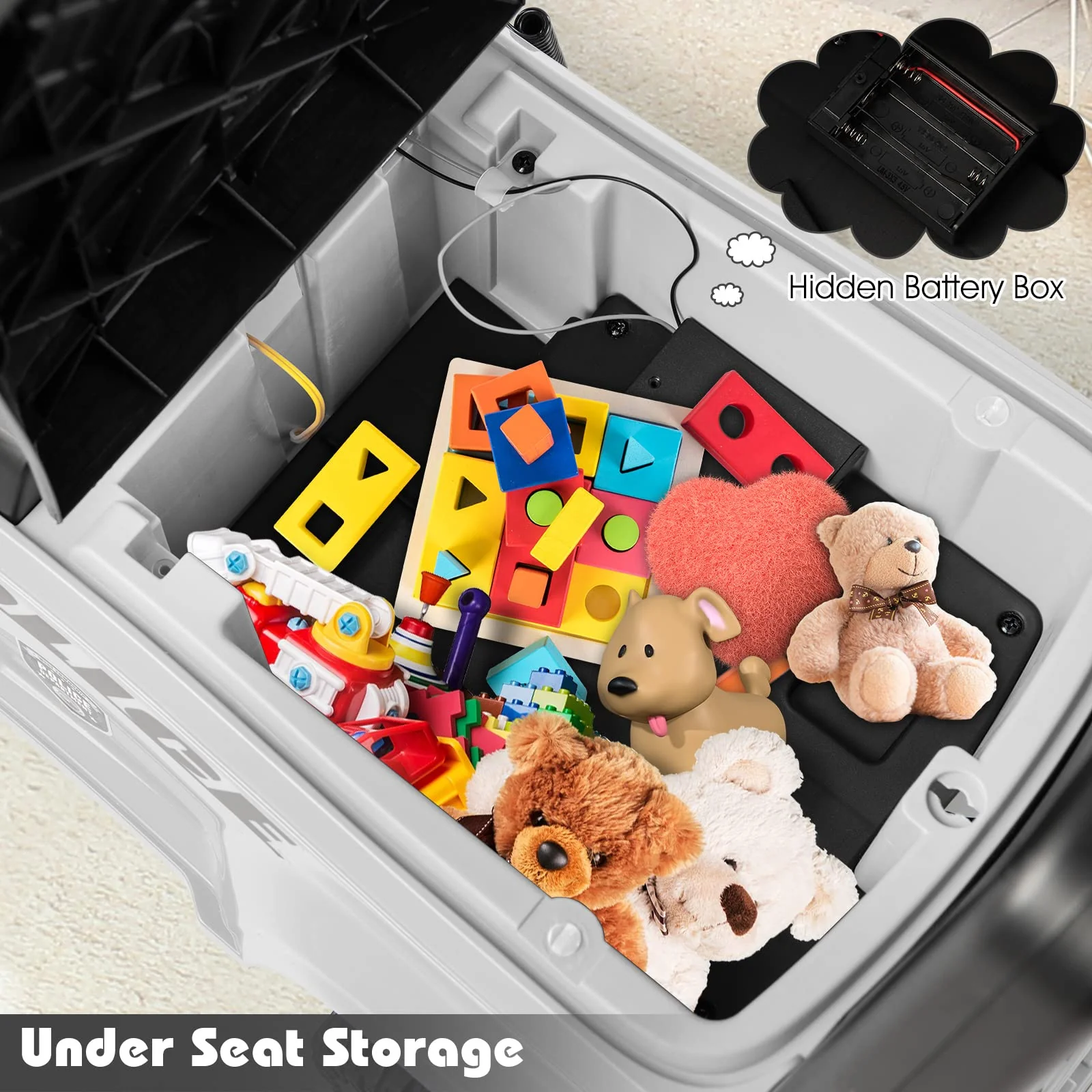 Ride On Push Police Car, Toddler Foot-to-Floor Sliding Toy with Siren - Image 7