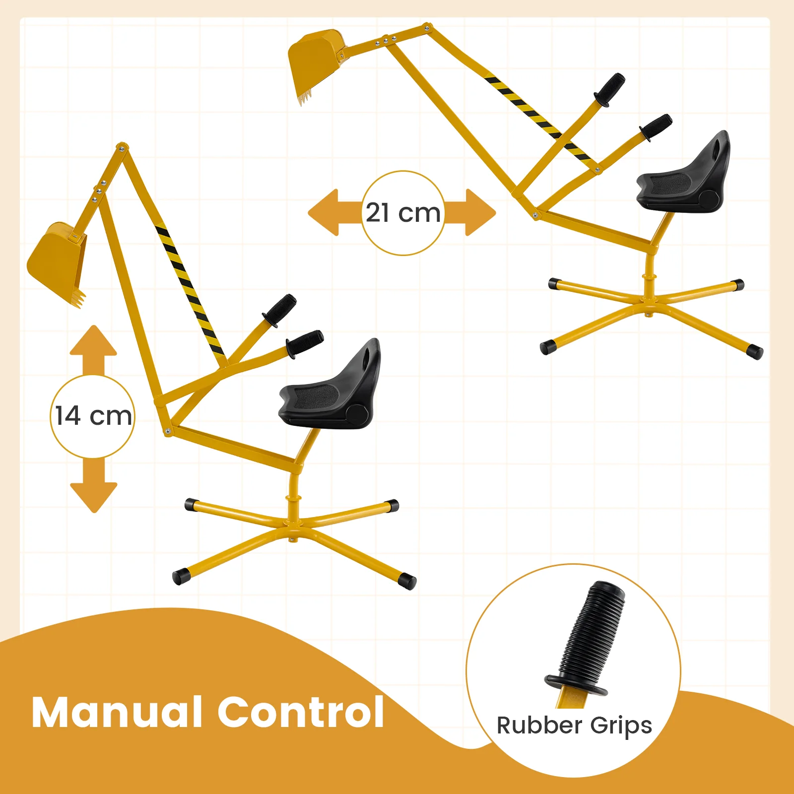 Sandbox Toy Digger, Outdoor Construction Excavator for 3+ Years Old Boys and Girls - Image 3