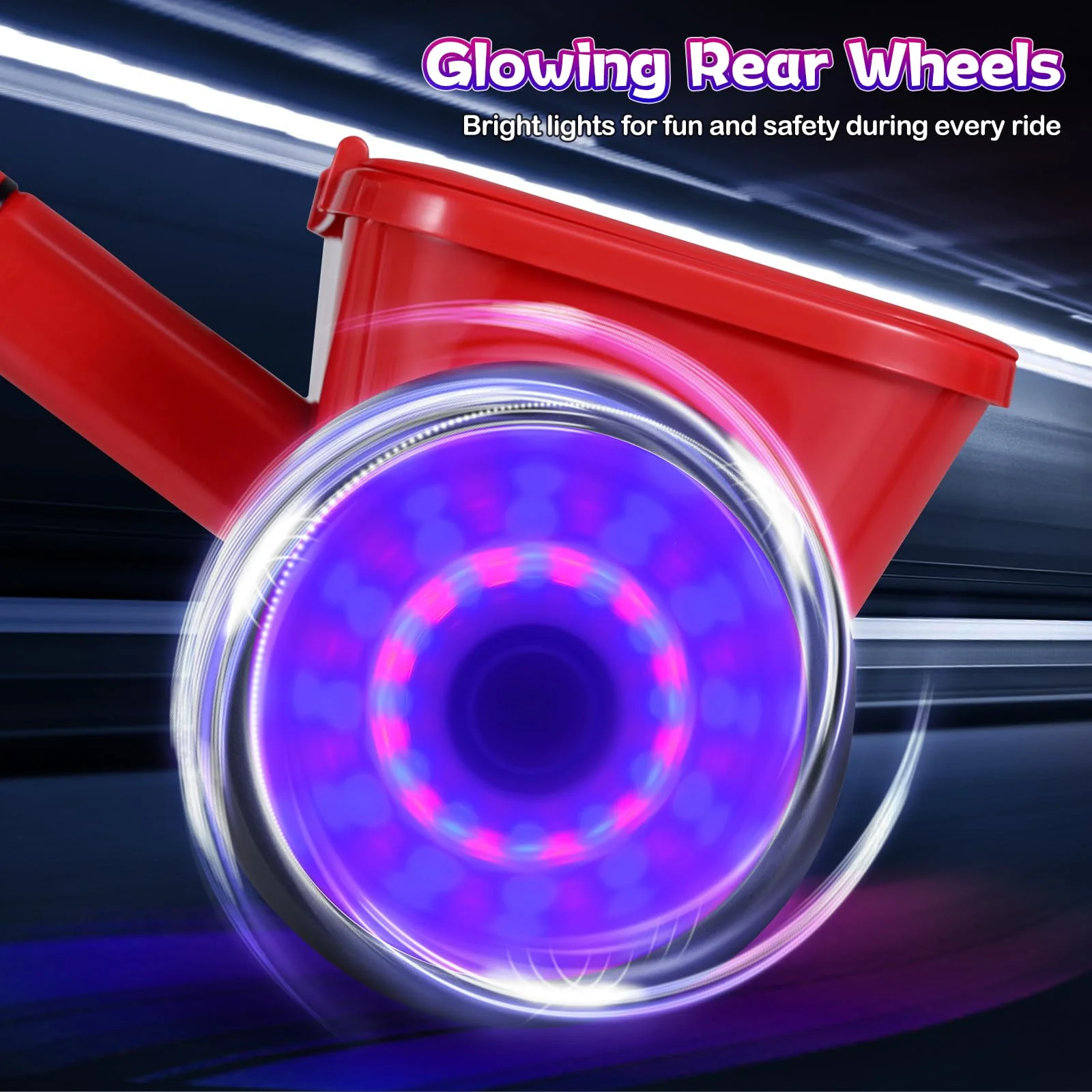 Toddler Bike with Glowing Rear Wheels and Adjustable Seat - Image 6
