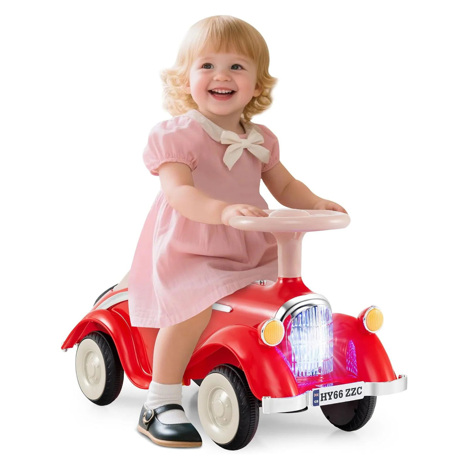 Toddler Ride on Toy, Classic Foot to Floor Kid Sliding Car with Steering Wheel - Image 10