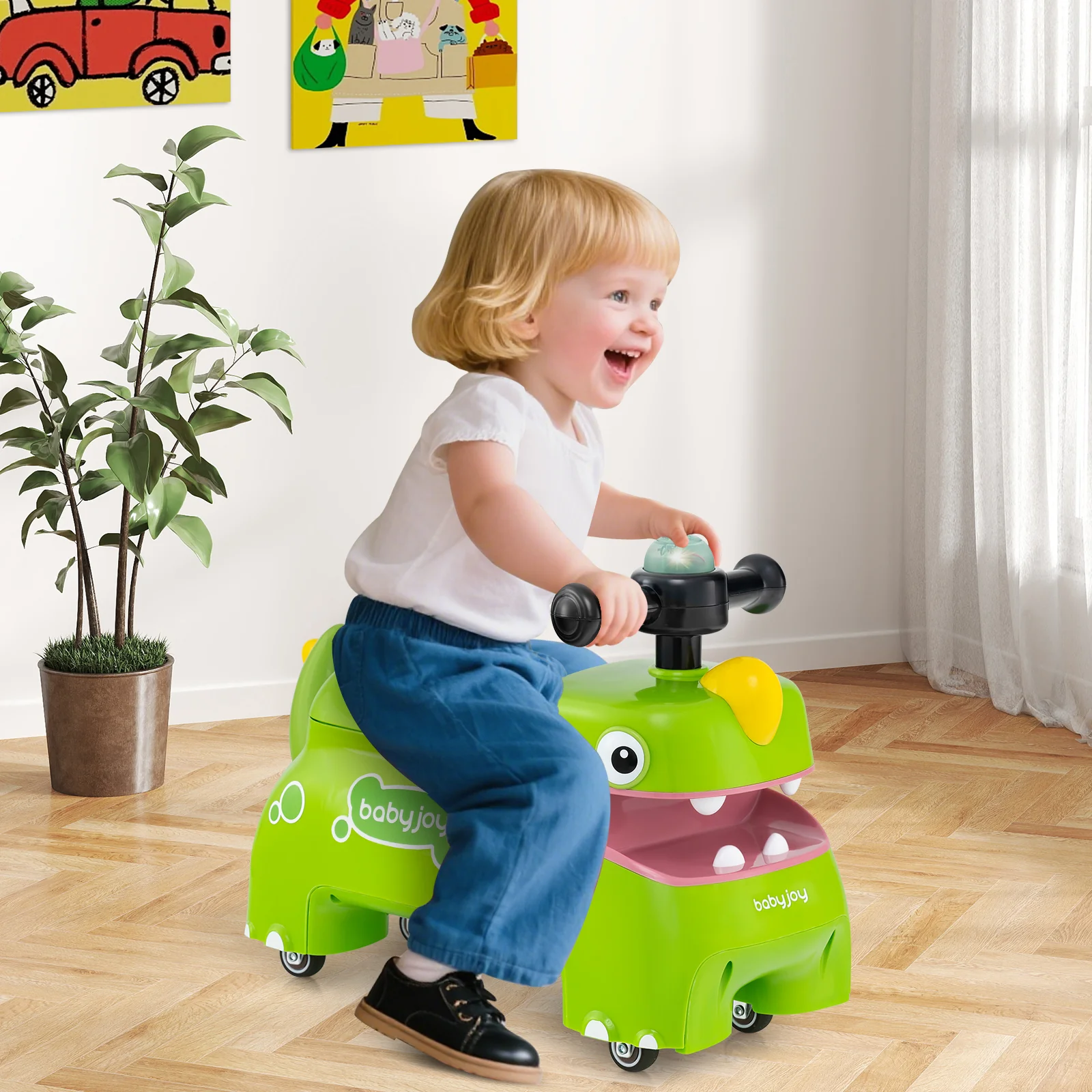 Toddler Ride on Toy, Sit to Stand Riding Racer, Gift for Boys & Girls 18+ Months Old - Image 2