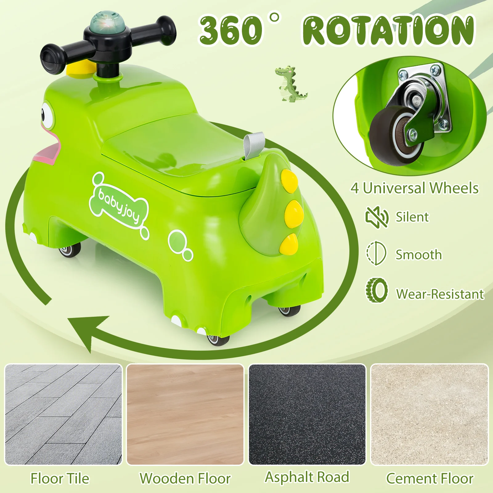 Toddler Ride on Toy, Sit to Stand Riding Racer, Gift for Boys & Girls 18+ Months Old - Image 4