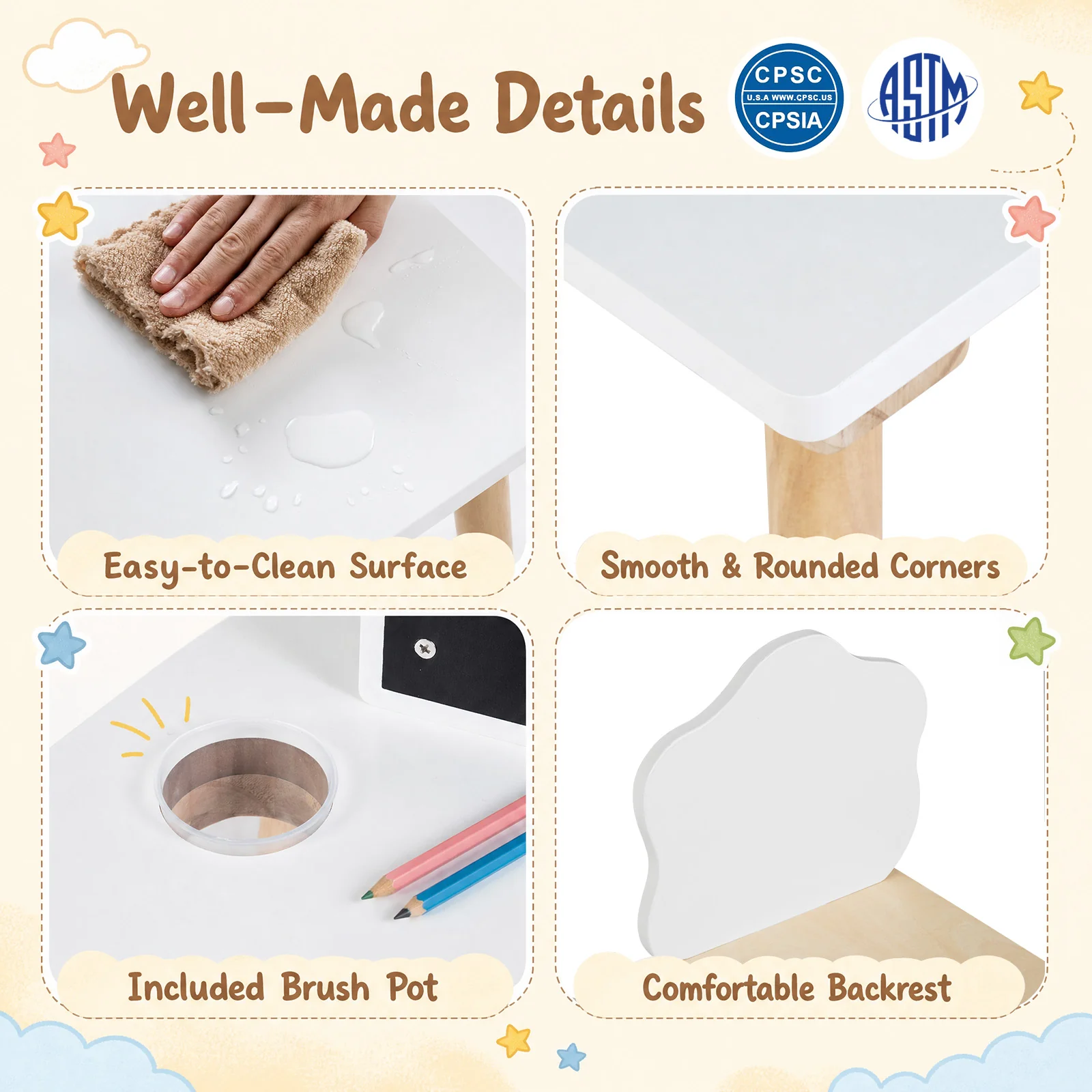 Weaning Table and Chair Set with Chalkboard - Image 5