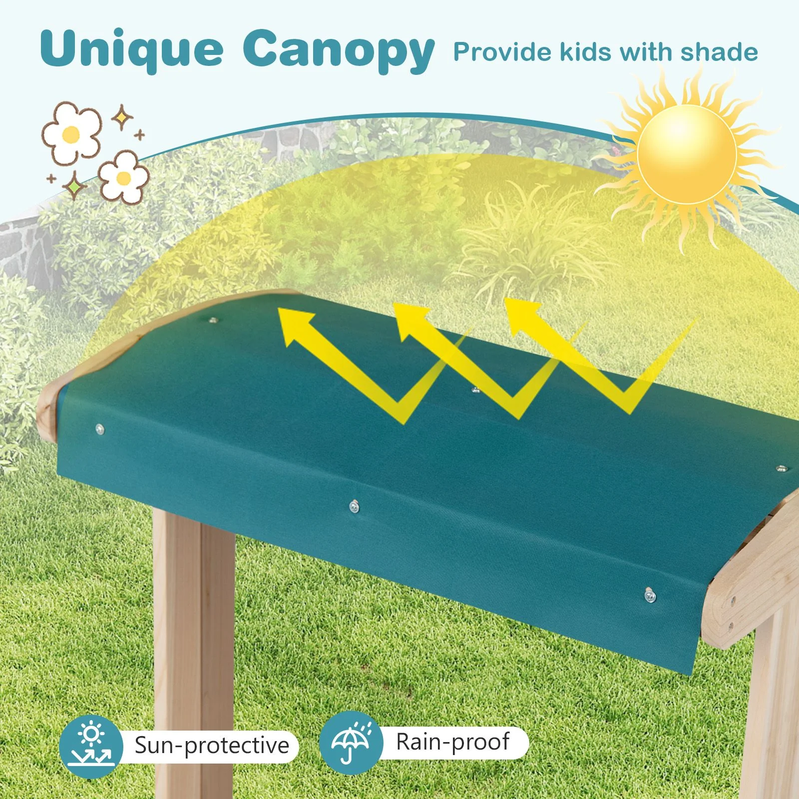 Wooden Fir Frame Easel for Kids with Transparent Board and Storage Trays - Image 7